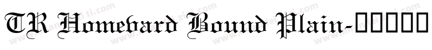 TR Homevard Bound Plain字体转换